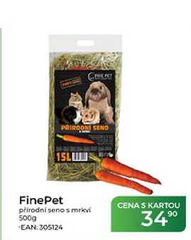 FinePet přírodní seno s mrkví 500g