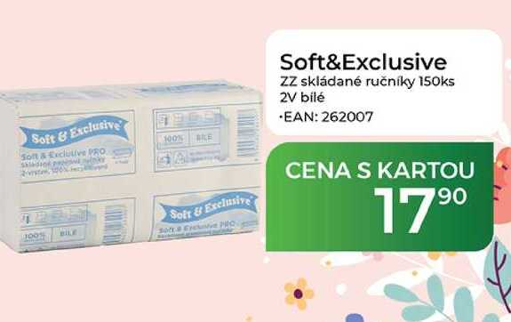 Soft & Exclusive Softs Exce PRO Soft&Exclusive ZZ skládané ručníky 150ks 2V bílé Tamda Foods