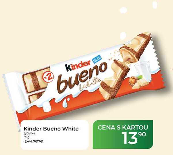 Kinder Bueno White tyčinka 39 g