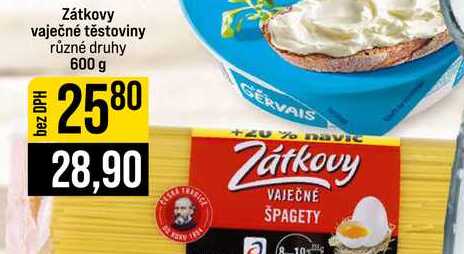 Zátkovy vaječné těstoviny různé druhy 600 g