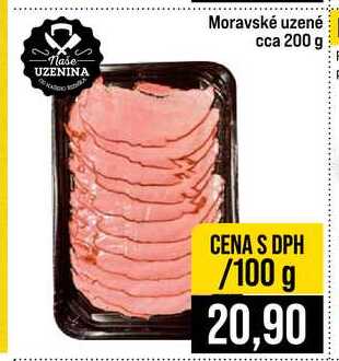 Moravské uzené cca 200 g 100g