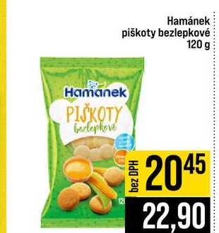 Hamánek piškoty bezlepkové 120 g