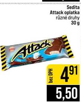 Sedita Attack oplatka různé druhy 30 g