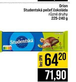 Orion Studentská pečeť čokoláda různé druhy 225-240 g