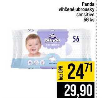 Panda vlhčené ubrousky sensitive 56 ks JIP