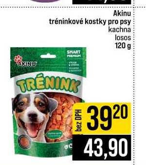 Akinu tréninkové kostky pro psy kachna losos 120 g
