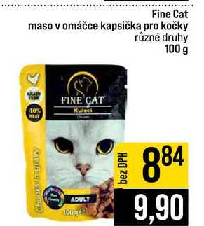 Fine Cat maso v omáčce kapsička pro kočky různé druhy 100 g 