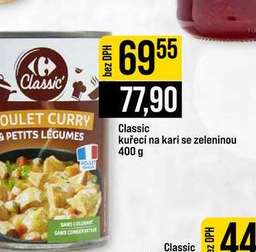 Classic kuřecí na kari se zeleninou 400 g