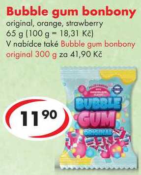 Bubble gum bonbony, 65 g