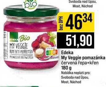 Edeka My Veggie pomazánka červená řepa+křen 180 g