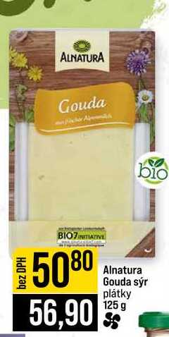 Alnatura Gouda sýr plátky 125 g 