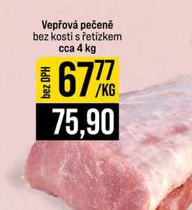 Vepřová pečeně bez kosti s řetízkem 1kg