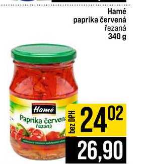 Hamé paprika červená řezaná 340 g