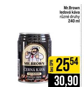 Mr.Brown ledová káva různé druhy 240 ml