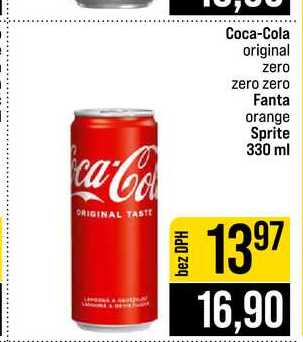 Coca-Cola original zero zero zero Fanta orange Sprite 330 ml