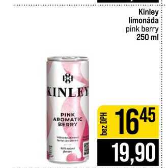 Kinley limonáda pink berry 250 ml