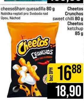 Cheetos Crunchos sweet chilli 80 g Cheetos ketchup 85 g