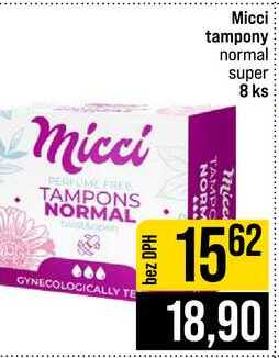 Micci tampony normal super 8 ks