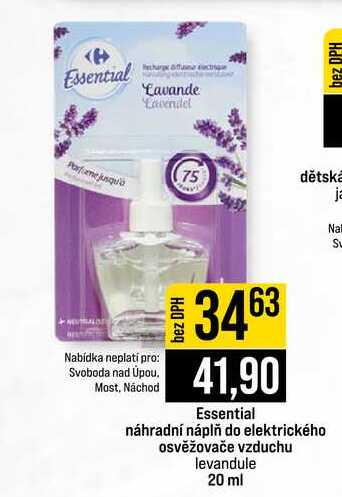 Essential náhradní náplň do elektrického osvěžovače vzduchu levandule 20 ml