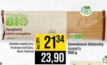 Semolinové těstoviny špagety 500 g