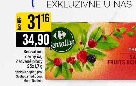 Sensation černý čaj červené plody 25x1,7 g