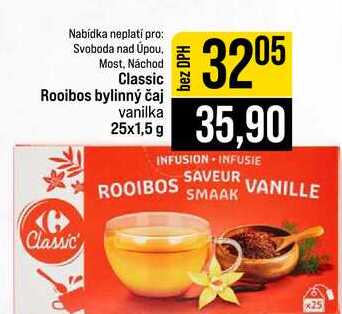 Classic Rooibos bylinný čaj vanilka 25x1,5 g 