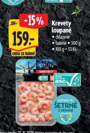 Krevety loupané chlazené 300 g