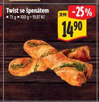 Twist se špenátem  75 g 