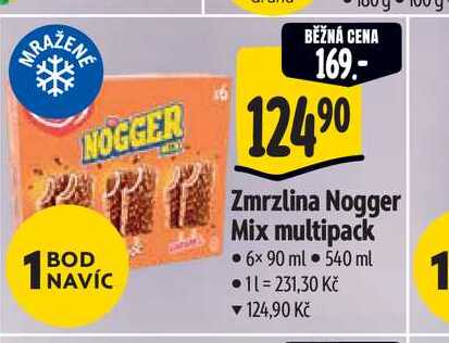 Zmrzlina Nogger Mix multipack 6x 90 ml