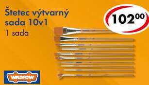 Štetec výtvarný sada 10v1