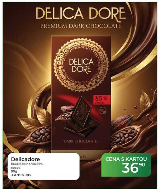 Delicadore čokoláda hořká 85% сocoa 90g