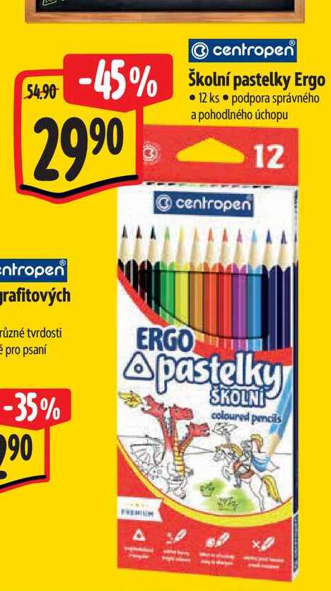 centropen Školní pastelky Ergo 12 ks