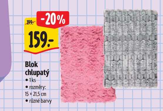 Blok chlupatý 1ks