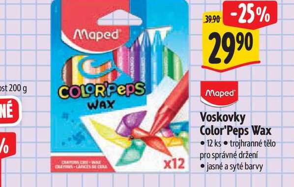 Voskovky Color'Peps Wax 12 ks