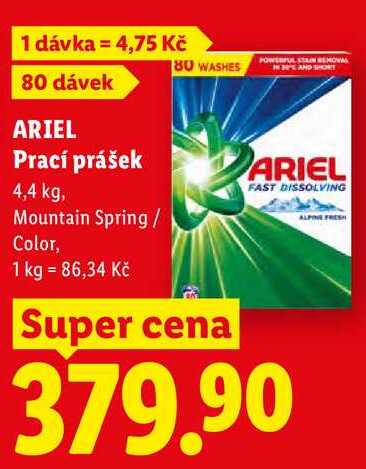 ARIEL Prací prášek, 4,4 kg