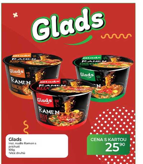 Glads inst. nudle Ramens prichuti 105 g