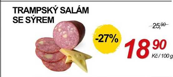 TRAMPSKÝ SALÁM SE SÝREM, 100 g