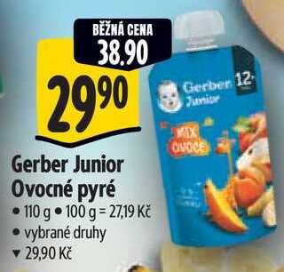 Gerber Junior Ovocné pyré, 110 g