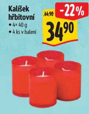 Kalíšek hřbitovní, 4x 40 g