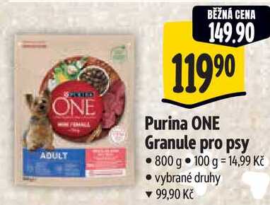Purina ONE Granule pro psy, 800 g
