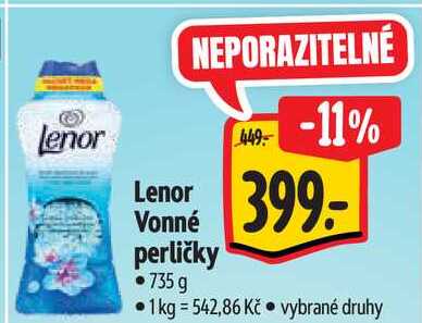 Lenor Vonné perličky, 735 g Albert