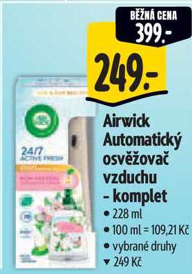 Airwick Automatický osvěžovač vzduchu - komplet, 228 ml