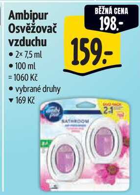 Ambipur Osvěžovač vzduchu, 2x 7,5 ml