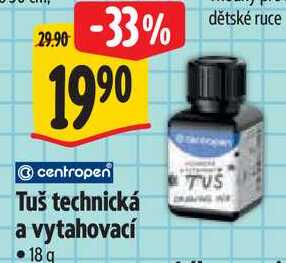 Tuš technická a vytahovací, 18 g