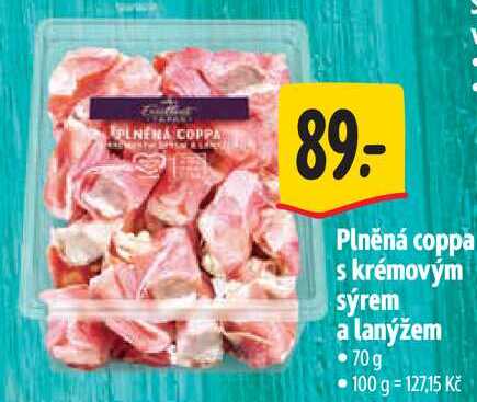 Plněná coppa s krémovým sýrem a lanýžem, 70 g