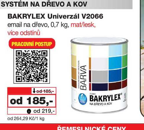 BAKRYLEX Univerzál V2066 email na dřevo, 0,7 kg
