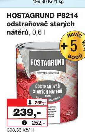 HOSTAGRUND P8214 odstraňovač starých nátěrů, 0,6l Barvy a laky drogerie 