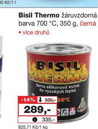 Bisil Thermo žáruvzdorná barva 700 °C, 350 g, černá Barvy a laky drogerie 