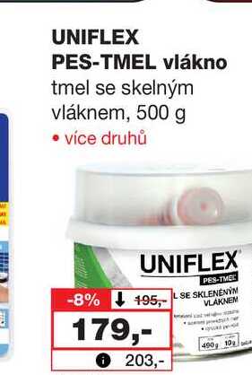 UNIFLEX PES-TMEL vlákno tmel se skelným vláknem, 500 g