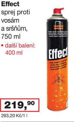 Effect sprej proti vosám a sršňům, 750 ml